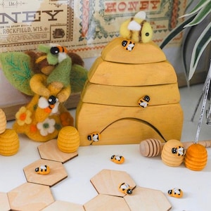 4 x 4 cm Scheiben ~ sechseckige Holzplättchen | Wabenformen