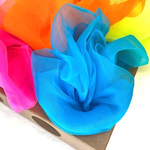 Bright Sensory Scarves Play Silks 6 Colour Set Scarf image 5