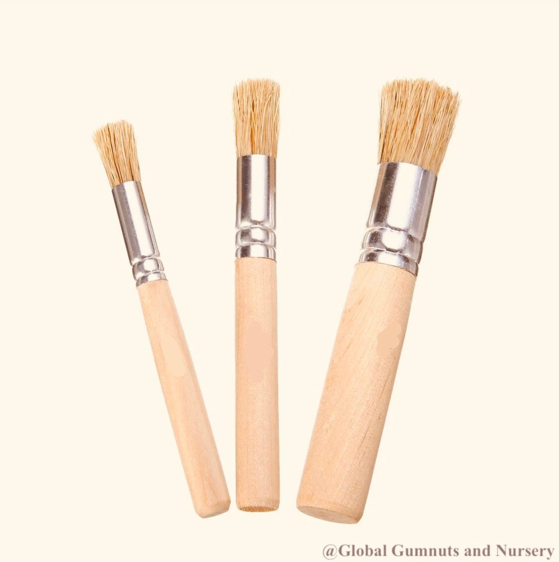 Natural Paint Brushes set of 3 Etsy