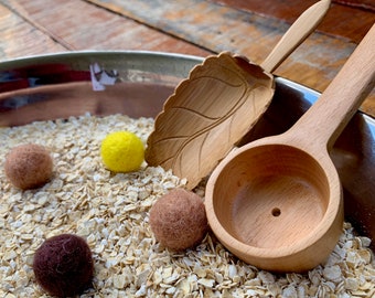 Natural Leaf Spoon Scoopers