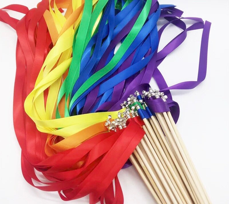 Dance Ribbon Wands Sticks Special Event Etsy