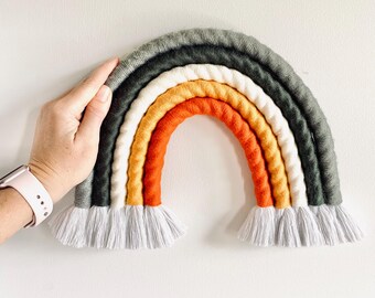 Boho Rainbow Wall Hanging - Chunky Macrame Decor for a Vibrant Nursery