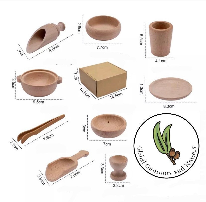 Potion Tool Kits Wooden Accessories Natural Toys Scoop Playset