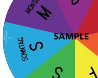GERMAN Downloadable Teaching Resource | Days of the Week - Interactive Learning Fun! | WHEEL with 3 way viewer window | Spinner Dial | 7Days