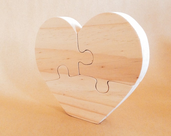 Handmade WOODEN Heart Jigsaw Puzzle | I Love you!