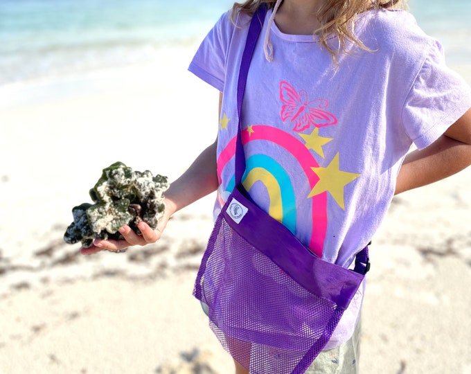 Nature Bag | Treasure Collecting | Bags | Shell Bag | Mesh Beach Bag | Tote | See-through Bag