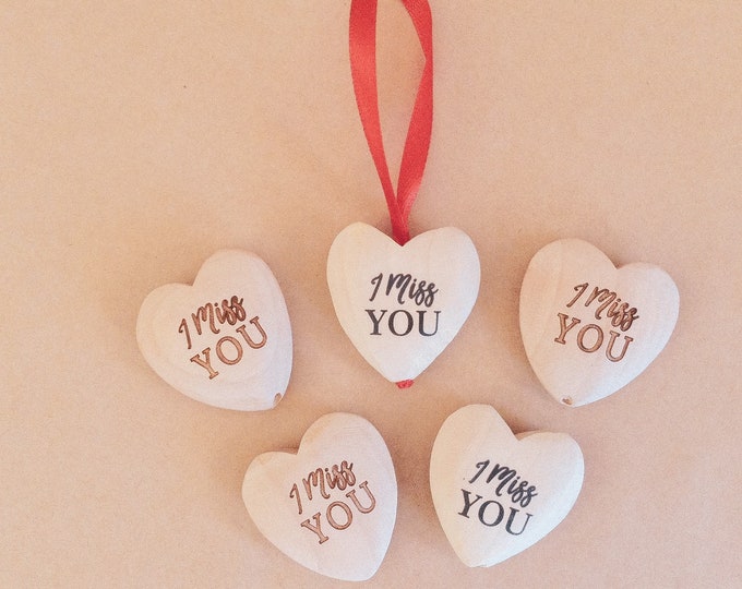 Gift a Wooden Heart | Wooden Love | Little Pocket Hug | Token of LOVE|  I Miss you