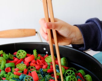 Wooden Springy Tongs | Chopstick - like