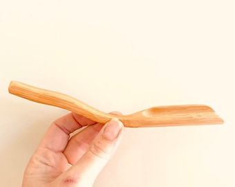 Long Handled Scoop | Spoon ~ Natural or Dark Wood