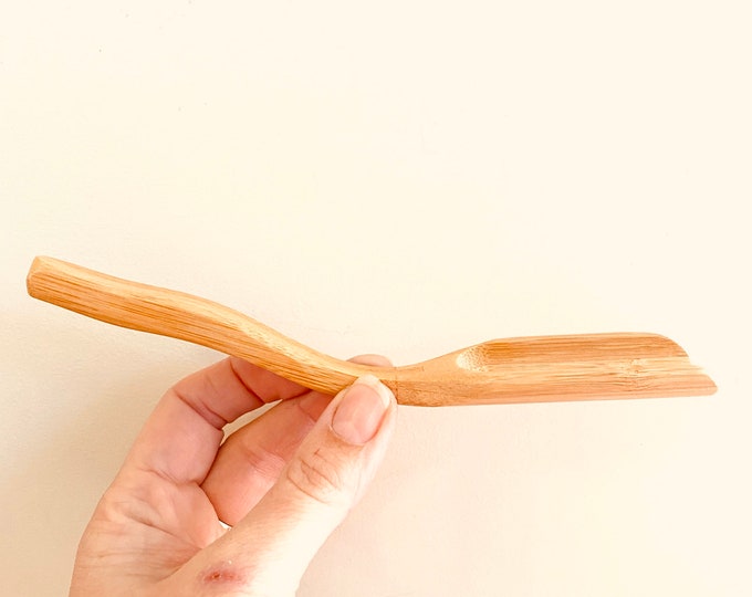 Long Handled Scoop | Spoon ~ Natural or Dark Wood