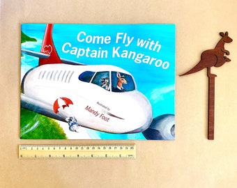Come Fly With Captain Kangaroo Book with a Jarrah Kangaroo Puppet
