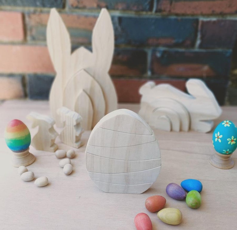 Rainbow Egg Wooden Stacker image 5