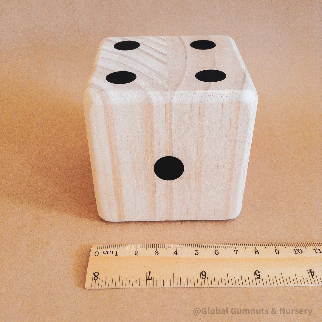 Large Wooden DICE More Than a Handful Garden Games Party Etsy