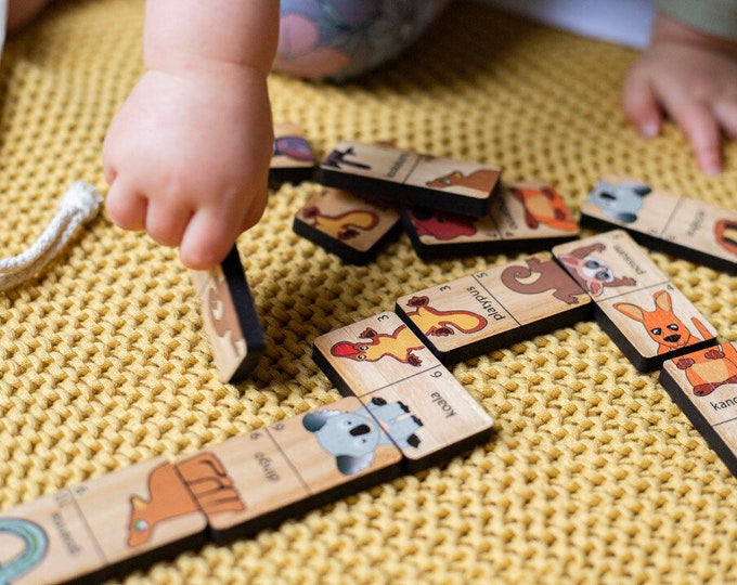 Heads and Tails GAME | Australian Made | Native Animals | Wooden Toys | Montessori