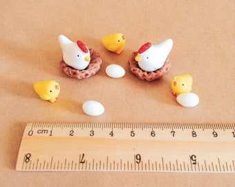 Resin Chickens & Chics Set