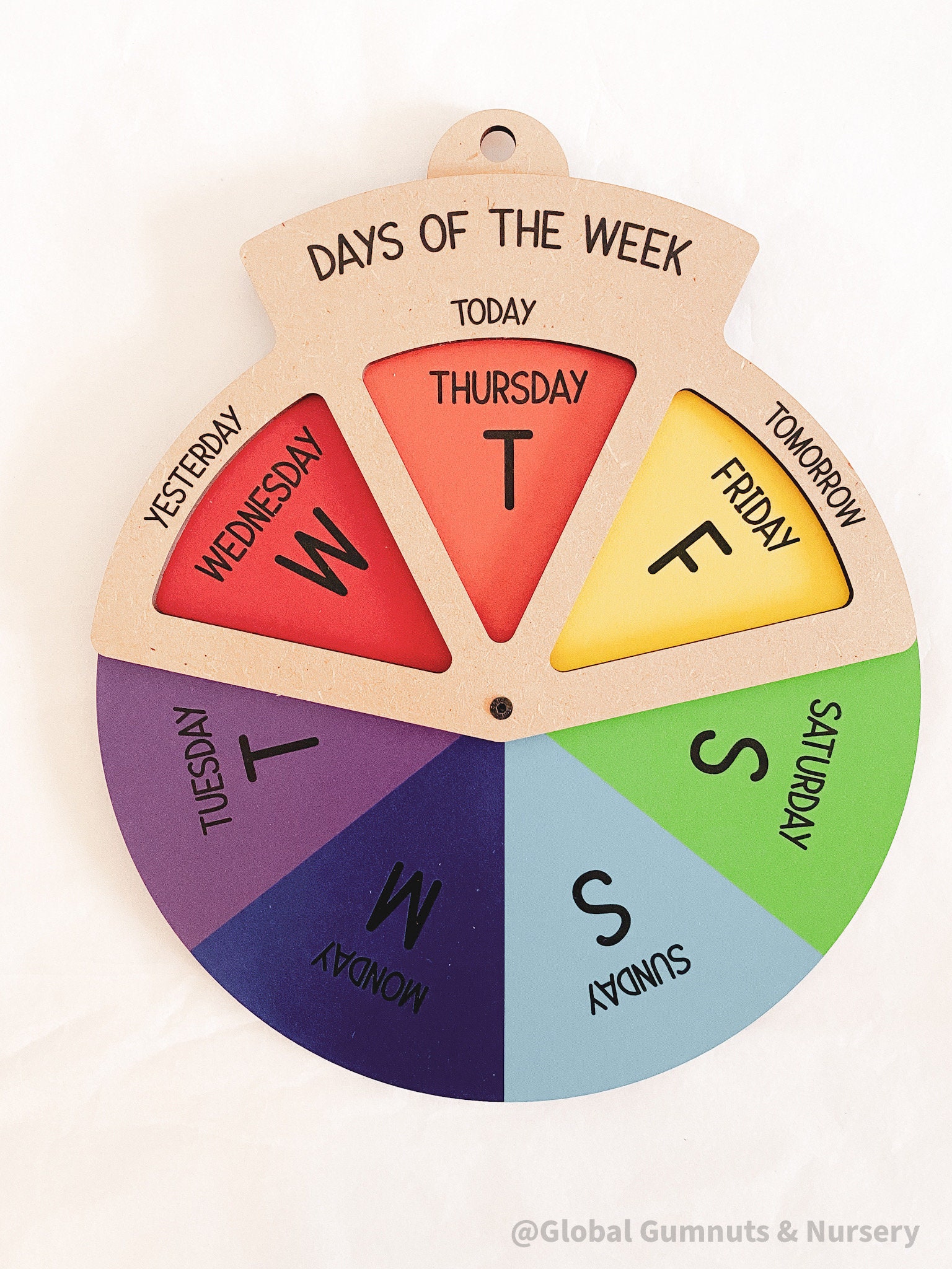 Days of the Week WHEEL With a Three-way Viewer Window | Spinner Dial ...