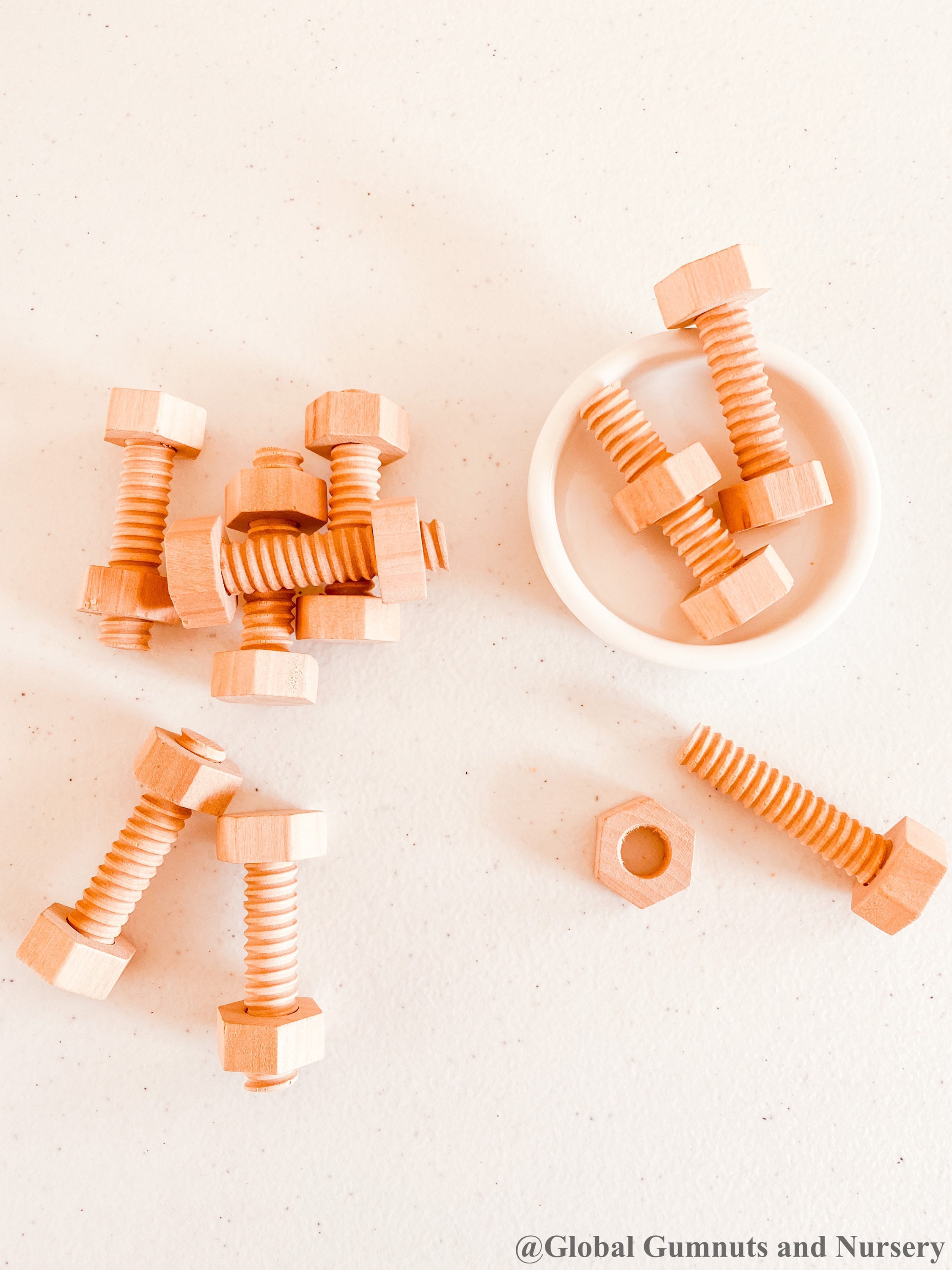 Wooden Nuts & Bolts Tool Set 6pieces Etsy Australia