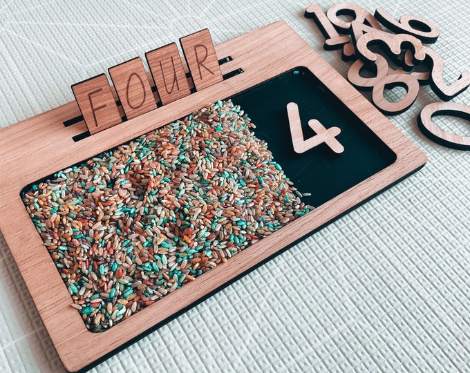 Numbers 0-20 Wooden Rectangle Tiles - NUMBER Learning Tools | 21 pieces