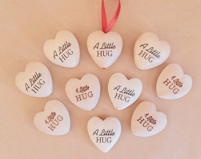 Gift a Wooden Heart | Wooden Love | Little Pocket Hug | Token of LOVE|  A Little Hug