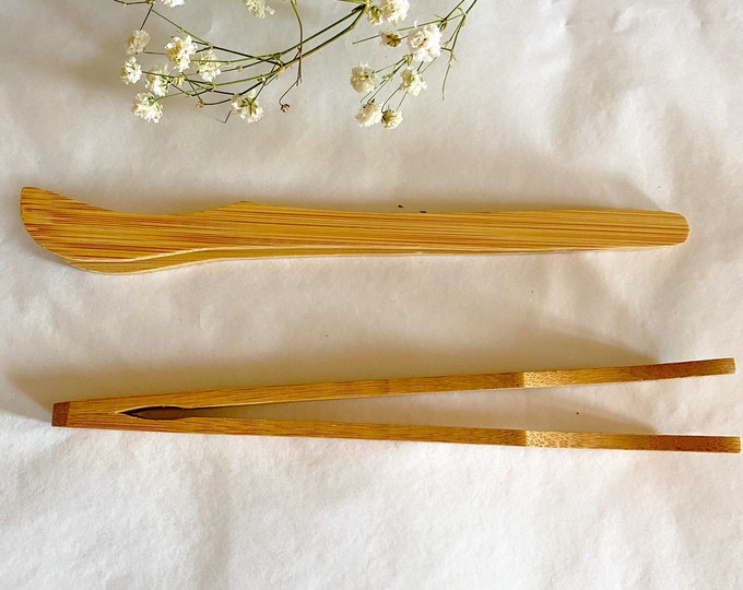 Curvey Wooden Baby Tongs