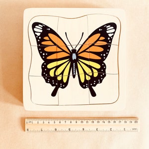 Butterfly Life Cycle PUZZLE Montessori SQUARE image 6