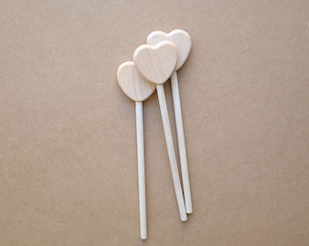 Wooden Heart Wands | Fairy | Frozen | Princess | My little Pony | Party Favour