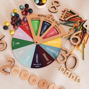 Months of the YEAR Wheel | With a Three-way Viewer Window | Spinner ...