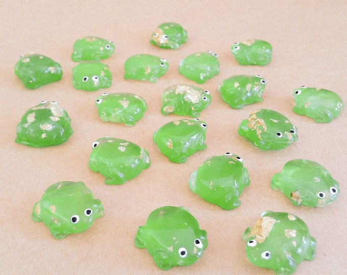 Resin Frogs | Gold Sparkle