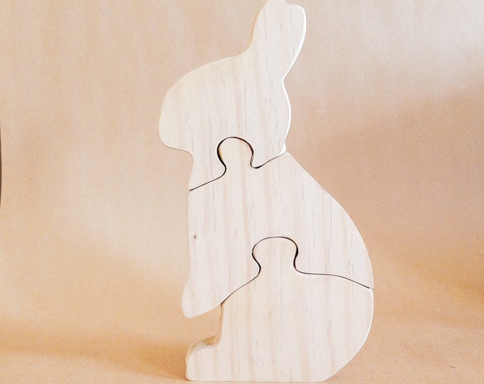 Tall Bunny 3 Piece Puzzle  | Handmade in Australia