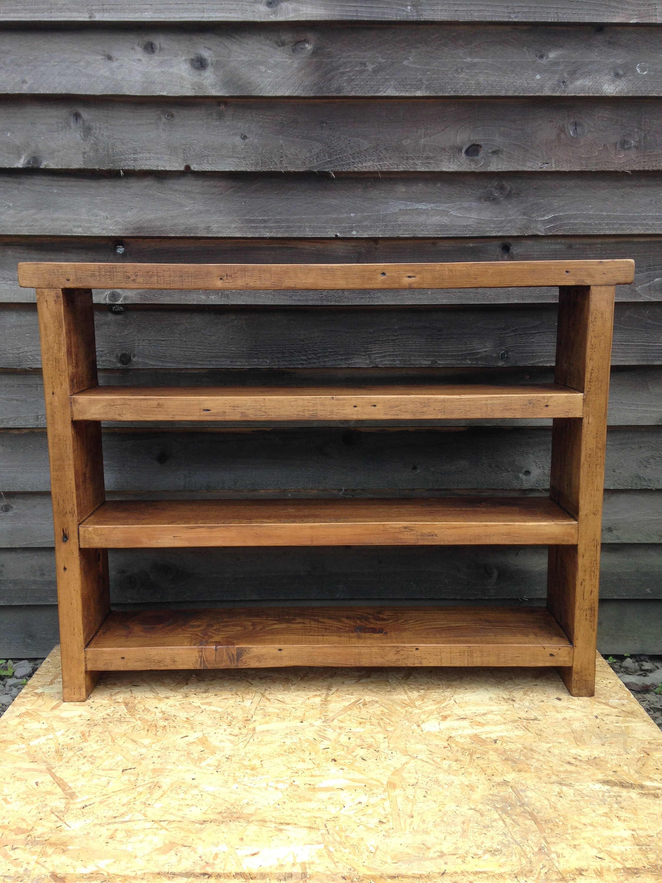 Reclaimed wood shelving unit handmade Etsy