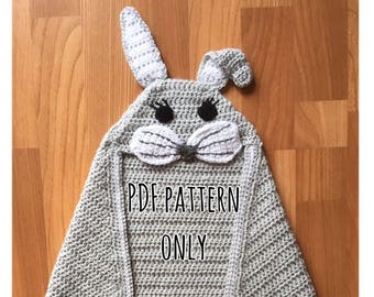 Rabbit Hooded Baby Wrap Blanket Crochet Pattern