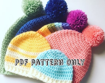 Genesis Bobble Hat / Beanie Crochet Pattern