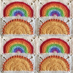 Rainbow and Sunshine Panels Crochet Pattern image 2