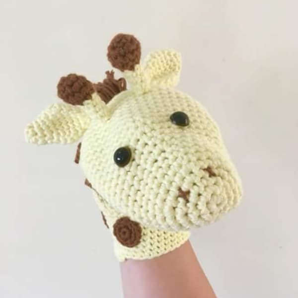 Garret the Giraffe Hand Puppet Crochet Pattern