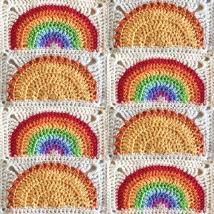 Rainbow and Sunshine Panels Crochet Pattern image 4