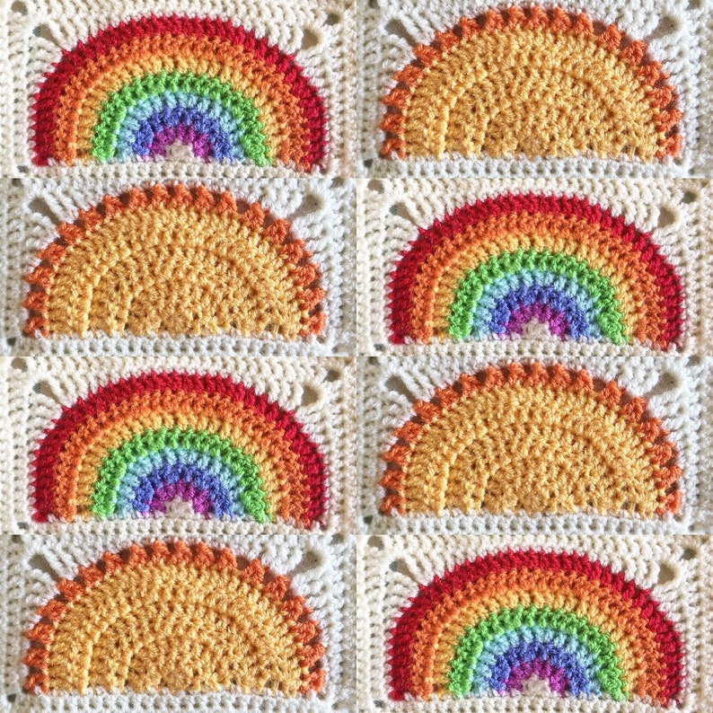 Rainbow and Sunshine Panels Crochet Pattern image 4