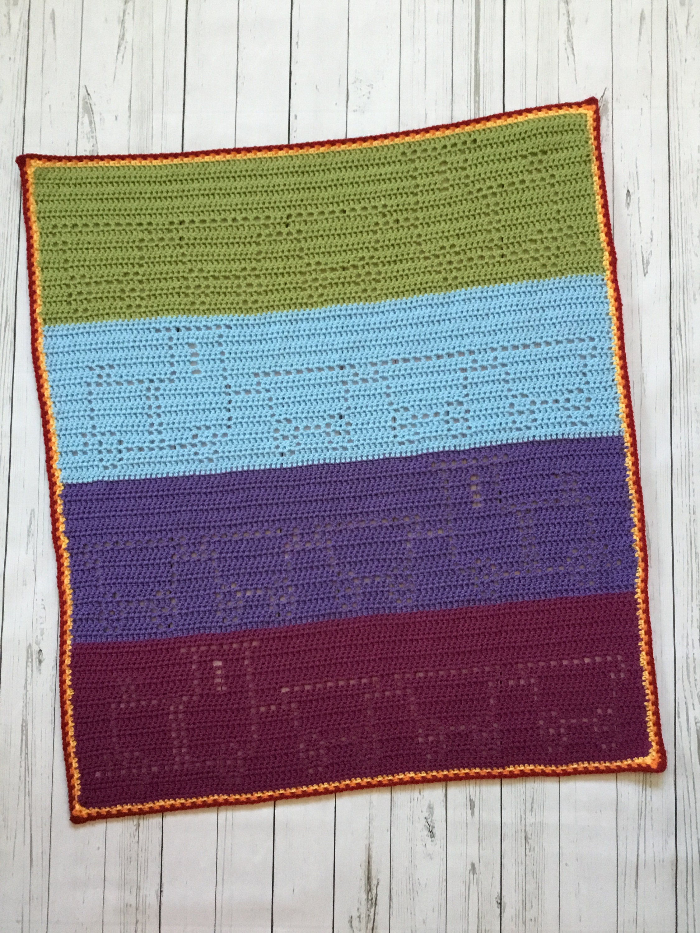 Train Filet Crochet Blanket Pattern Baby Blanket Etsy