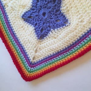 Rainbow of Stars Blanket Afghan Baby Blanket Crochet Pattern image 6