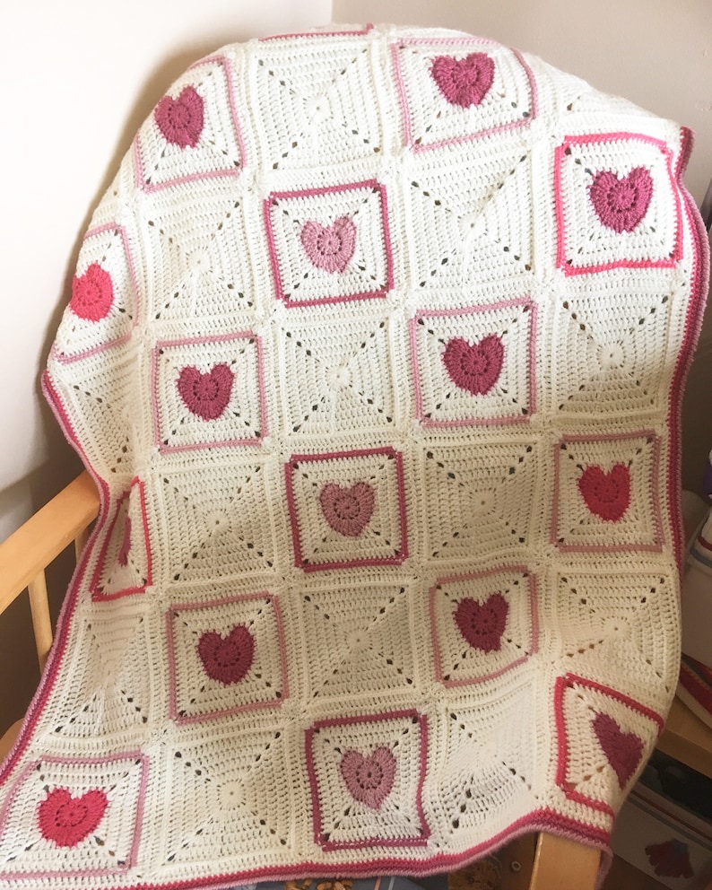 Joy In My Heart Blanket Afghan Baby Blanket Crochet Pattern image 2