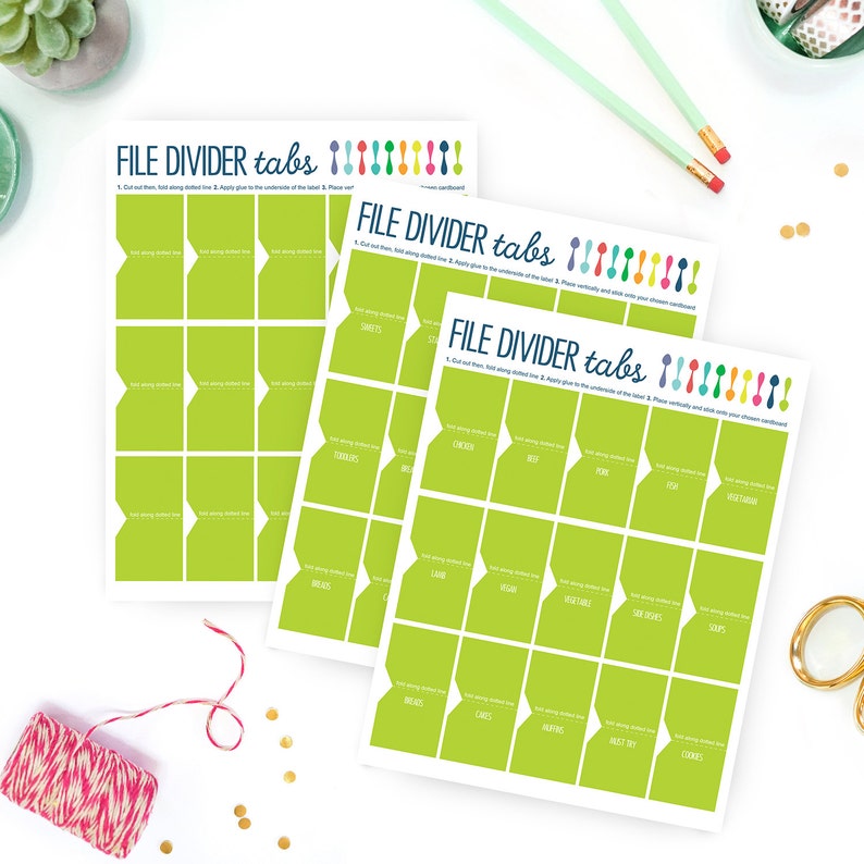 Printable Tab Dividers For Recipe Binder / Planner - Recipe Binder - Erin Condren Everyday living Planner graphic relating to Printable Tab Dividers known as Printable Tab Dividers For Recipe Binder / Planner - Recipe Binder - Erin Condren Existence Planner