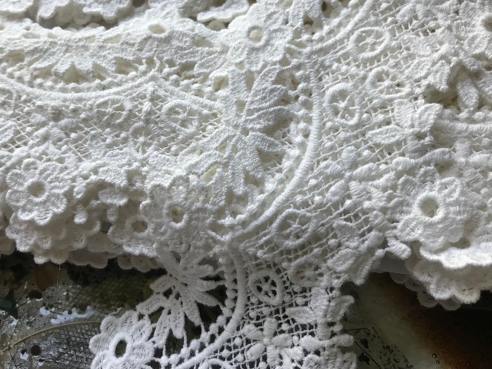 ON SALE White Cotton Italian Lace 7.5 cm Wide. Etsy