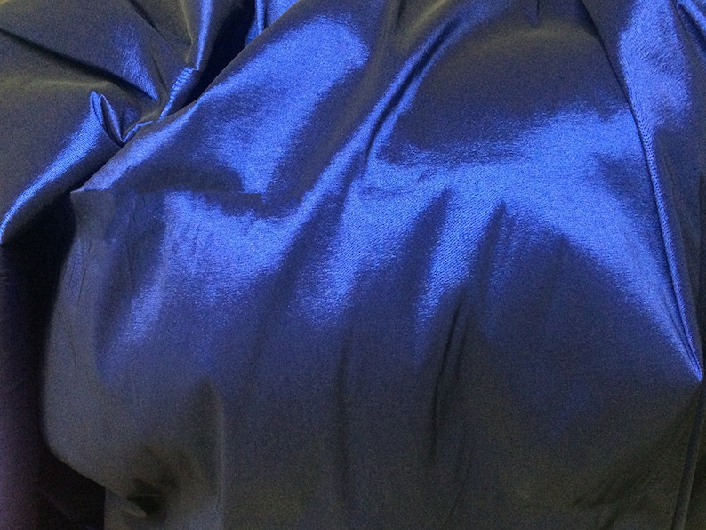 Imported. 150 cm Wide ON SALE Blue Double Sided French Shantung Fabric