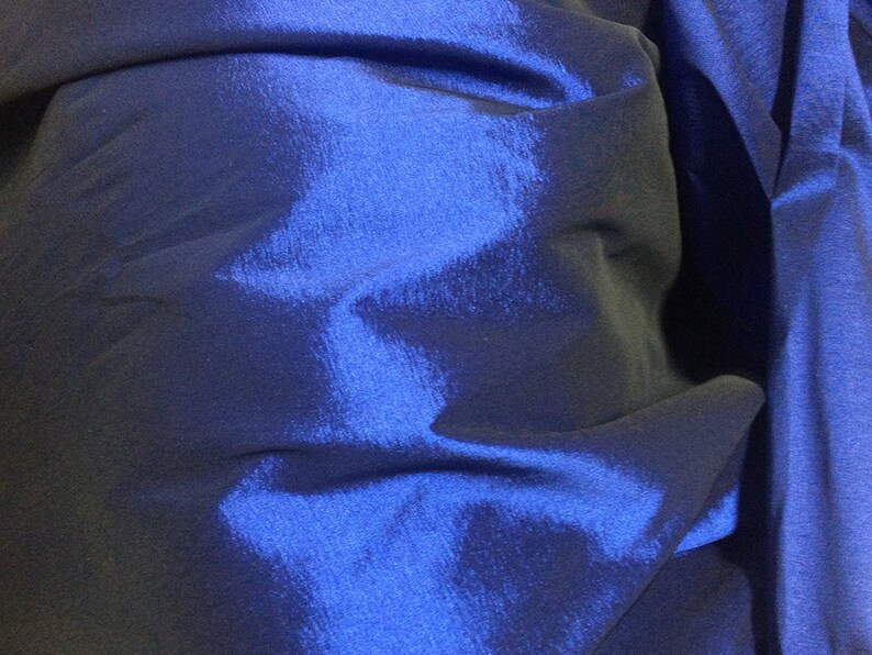Imported. 150 cm Wide ON SALE Blue Double Sided French Shantung Fabric