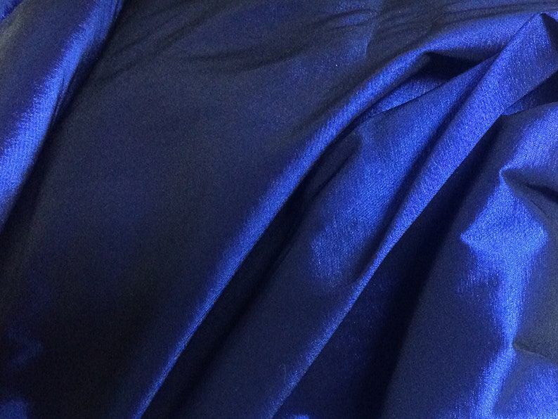 Imported. 150 cm Wide ON SALE Blue Double Sided French Shantung Fabric