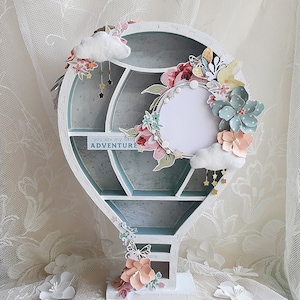 Handmade Hot Air Balloon Shadow Box: Baby Keepsake