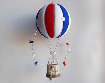 Hot air balloon model 7,5", Decorative Hot air balloons, Textile hot air balloon, Baby Hot Air Balloon Mobile