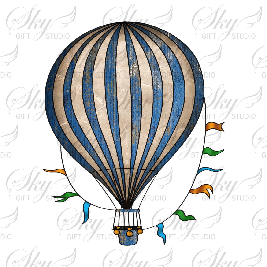 PNG Heißluftballon A4 alles Gute zum Geburtstag Etsy