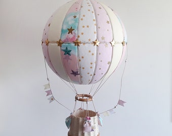 Maquette de montgolfière, Montgolfière textile, Mobile de montgolfière pour bébé, Montgolfières décoratives