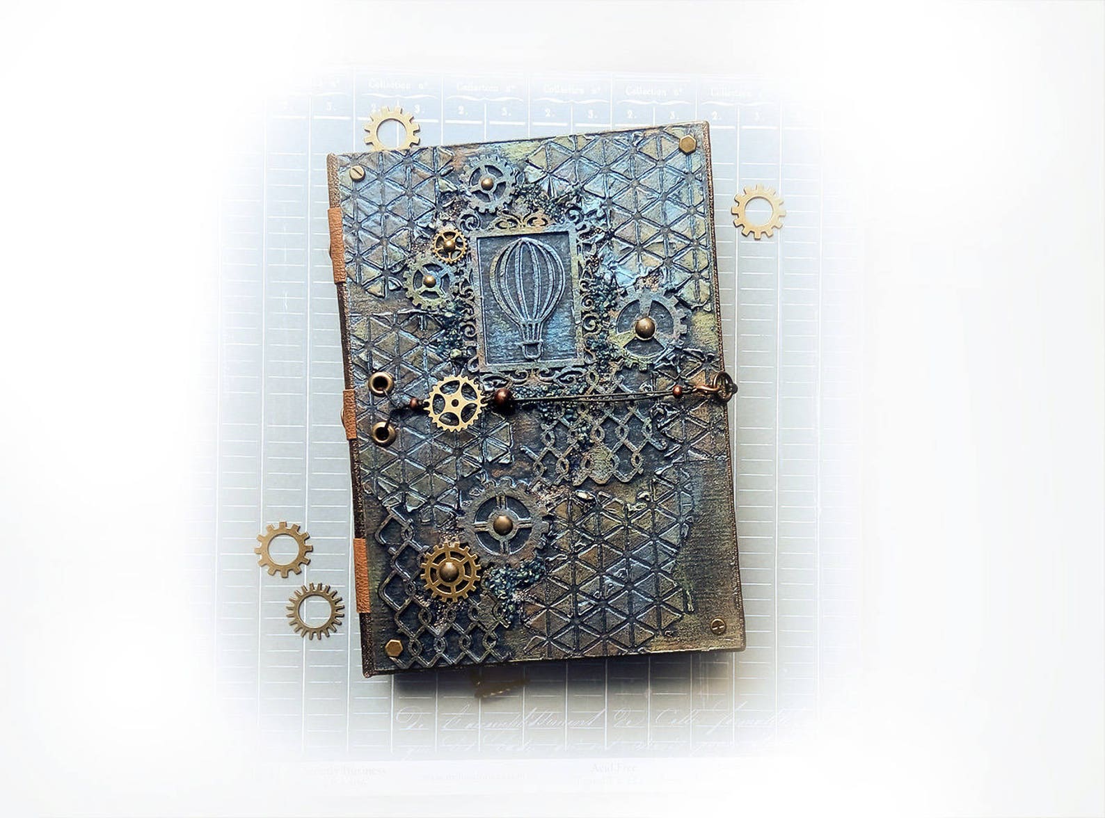 Steampunk Notepad, Notebook, Sketchpad, Jotter, Writingpad, Scratchpad