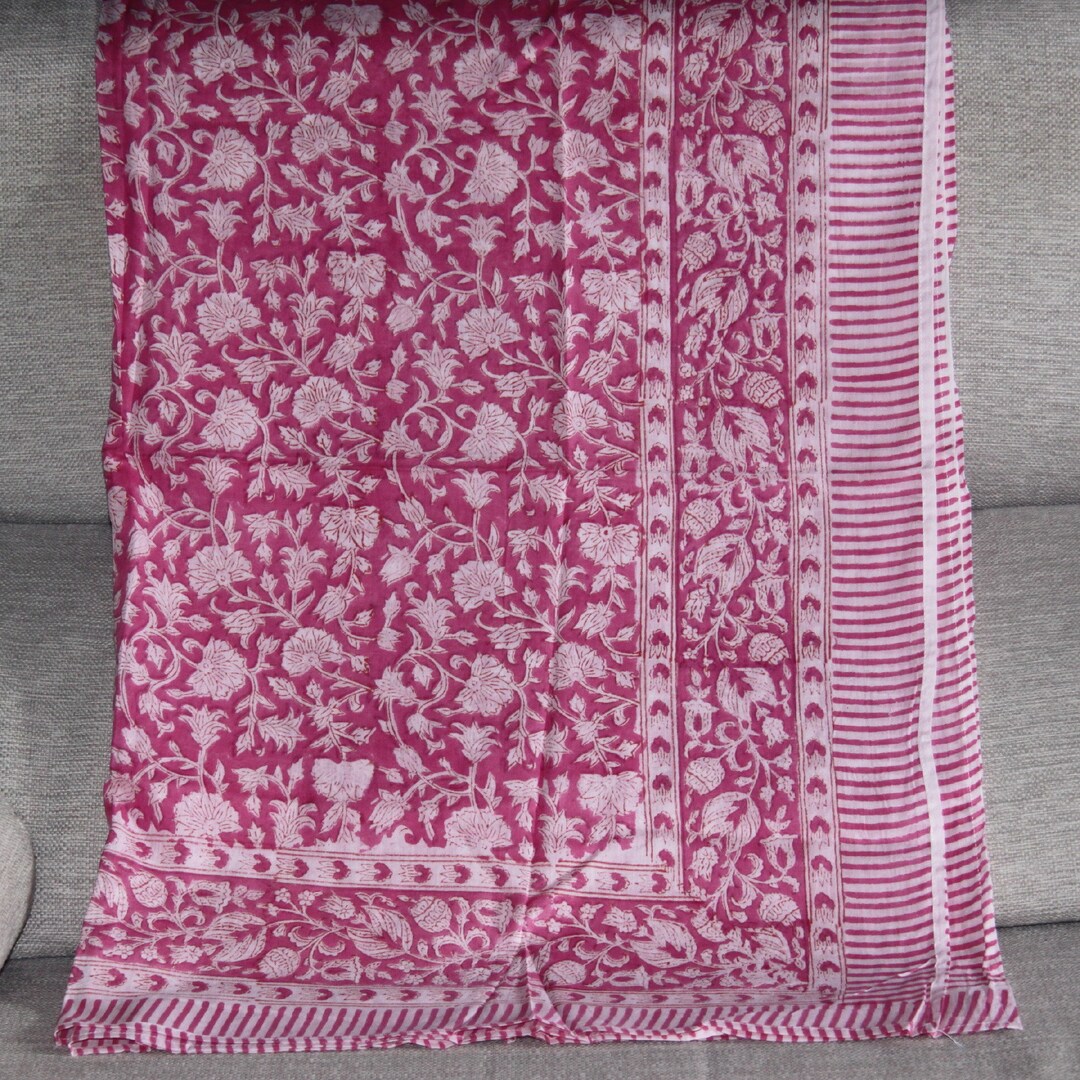 Paréo En Polyester - Motif Marin (algues, Coquillages, étoiles De Mer) - Largeur 114 Cm - Occasion TBE (Très Bon État)